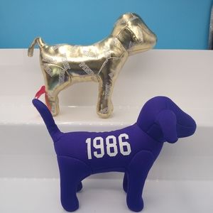 Lot Of 2 Victoria Secret PINK plush dogs (C15)